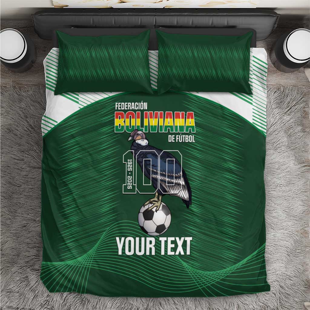 Custom Bolivia Football Bedding Set 100th Anniversary Andean Condor Proud - Wonder Print Shop