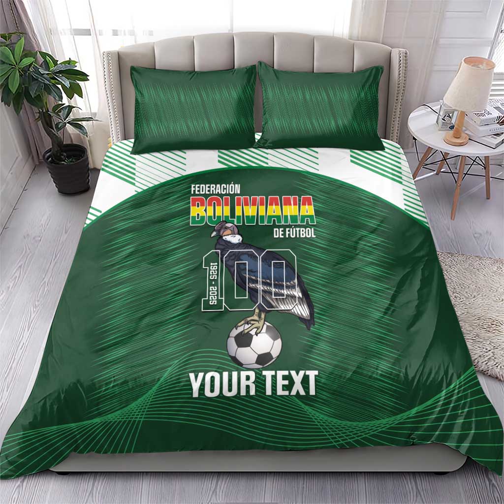 Custom Bolivia Football Bedding Set 100th Anniversary Andean Condor Proud - Wonder Print Shop