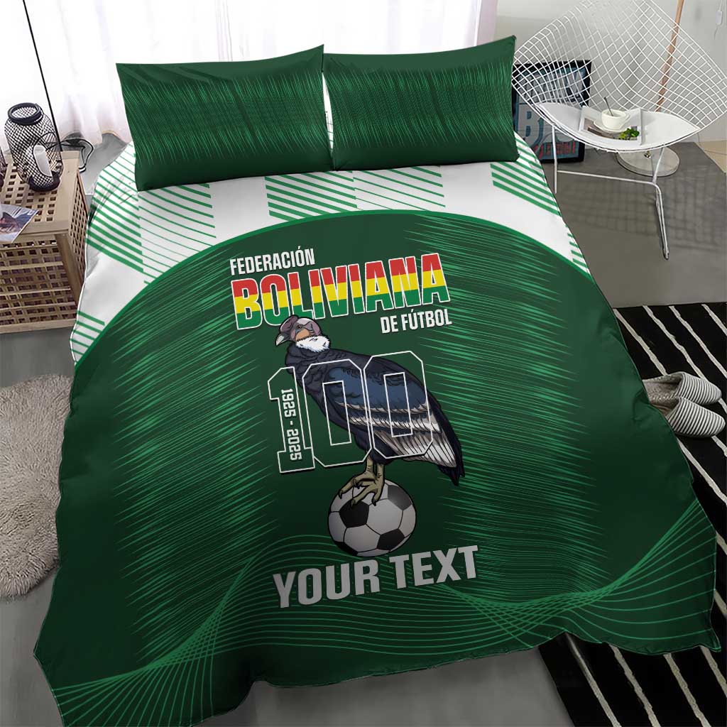 Custom Bolivia Football Bedding Set 100th Anniversary Andean Condor Proud - Wonder Print Shop