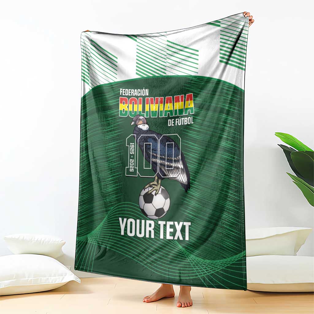 Custom Bolivia Football Blanket 100th Anniversary Andean Condor Proud - Wonder Print Shop