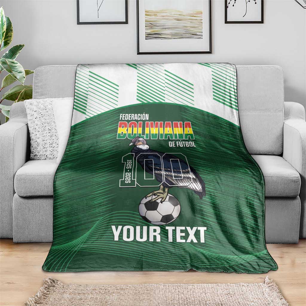 Custom Bolivia Football Blanket 100th Anniversary Andean Condor Proud - Wonder Print Shop