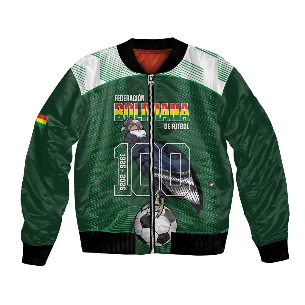 Custom Bolivia Football Bomber Jacket 100th Anniversary Andean Condor Proud - Wonder Print Shop