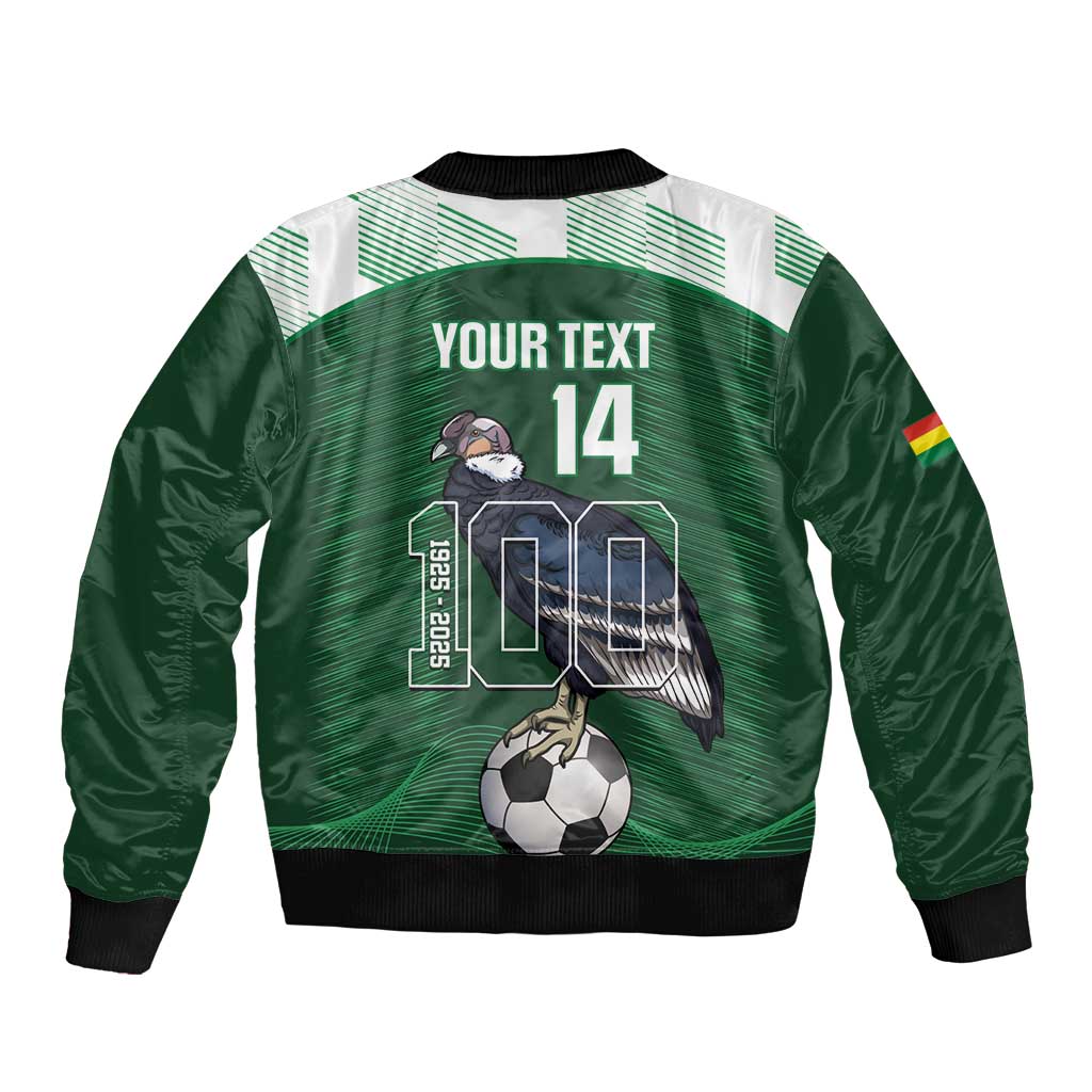 Custom Bolivia Football Bomber Jacket 100th Anniversary Andean Condor Proud - Wonder Print Shop