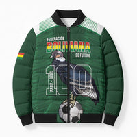 Custom Bolivia Football Bomber Puffer Jacket 100th Anniversary Andean Condor Proud - Wonder Print Shop