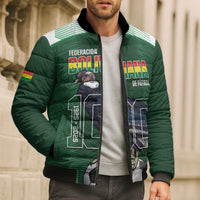 Custom Bolivia Football Bomber Puffer Jacket 100th Anniversary Andean Condor Proud - Wonder Print Shop