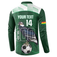 Custom Bolivia Football Button Sweatshirt 100th Anniversary Andean Condor Proud - Wonder Print Shop