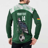 Custom Bolivia Football Button Sweatshirt 100th Anniversary Andean Condor Proud - Wonder Print Shop