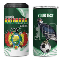 Custom Bolivia Football 4 in 1 Can Cooler Tumbler 100th Anniversary Andean Condor Proud - Wonder Print Shop