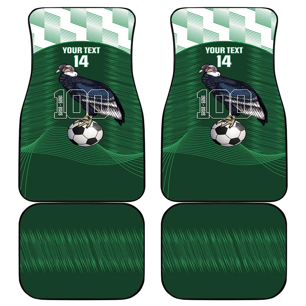 Custom Bolivia Football Car Mats 100th Anniversary Andean Condor Proud - Wonder Print Shop