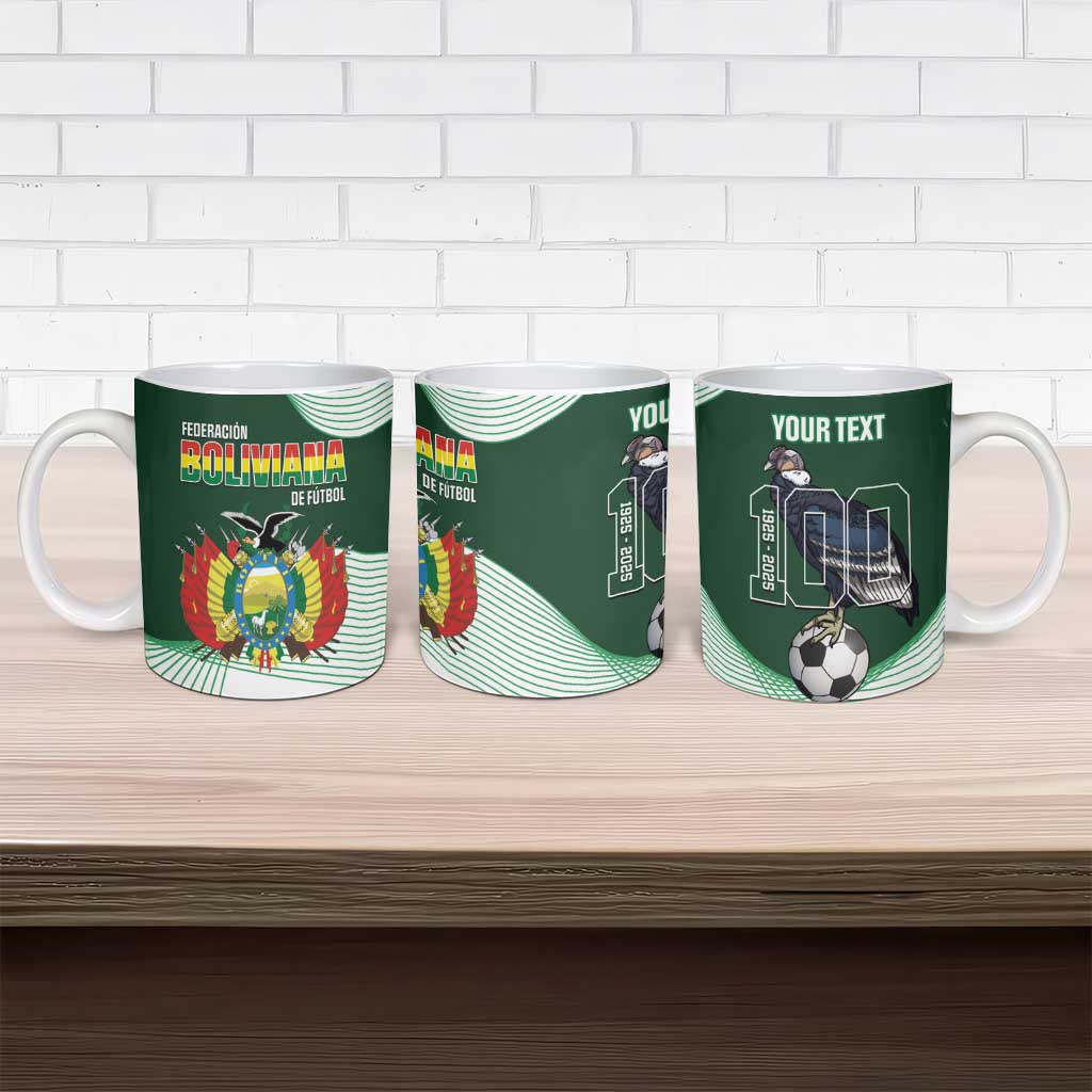 Custom Bolivia Football Ceramic Mug 100th Anniversary Andean Condor Proud - Wonder Print Shop