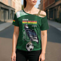 Custom Bolivia Football Cross Shoulder Shirt 100th Anniversary Andean Condor Proud - Wonder Print Shop