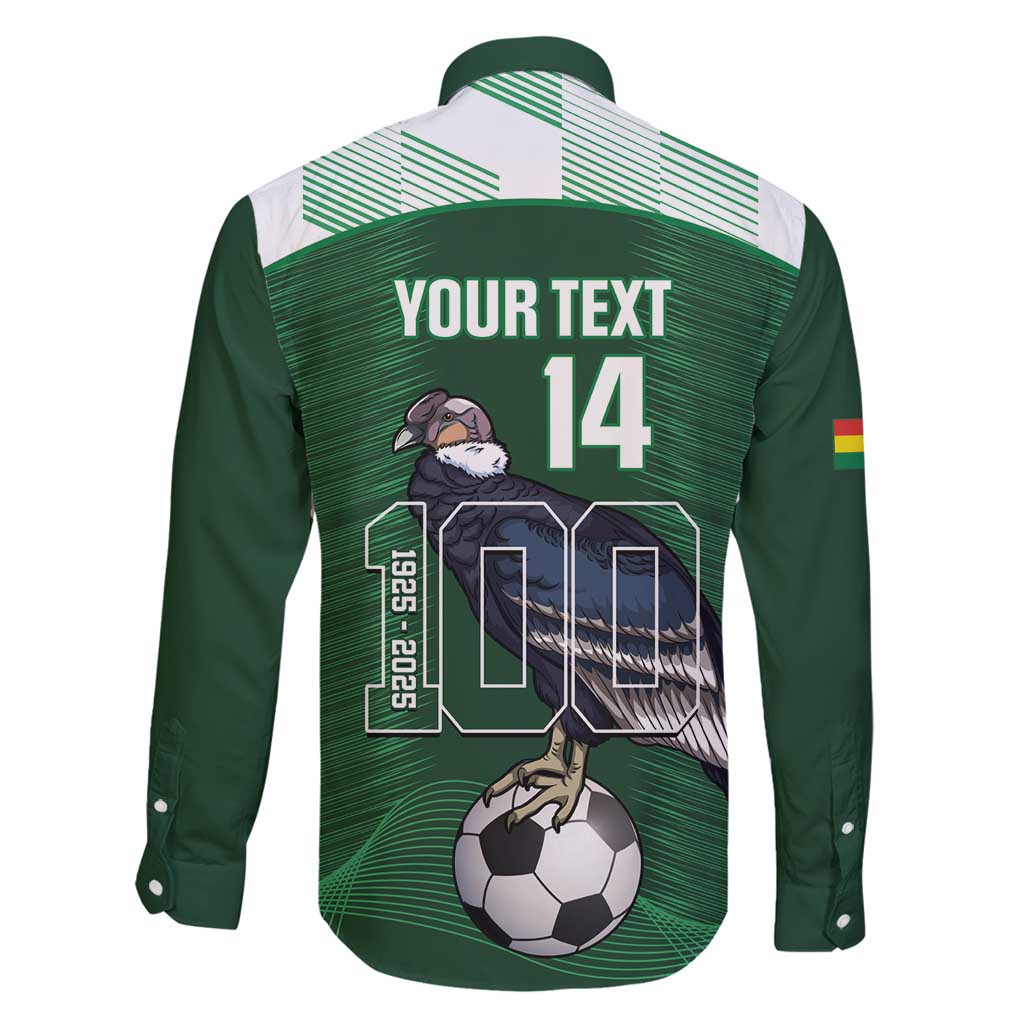 Custom Bolivia Football Family Matching Long Sleeve Bodycon Dress and Hawaiian Shirt 100th Anniversary Andean Condor Proud - Wonder Print Shop