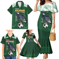 Custom Bolivia Football Family Matching Mermaid Dress and Hawaiian Shirt 100th Anniversary Andean Condor Proud - Wonder Print Shop