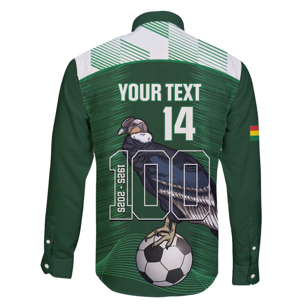 Custom Bolivia Football Family Matching Off The Shoulder Long Sleeve Dress and Hawaiian Shirt 100th Anniversary Andean Condor Proud - Wonder Print Shop