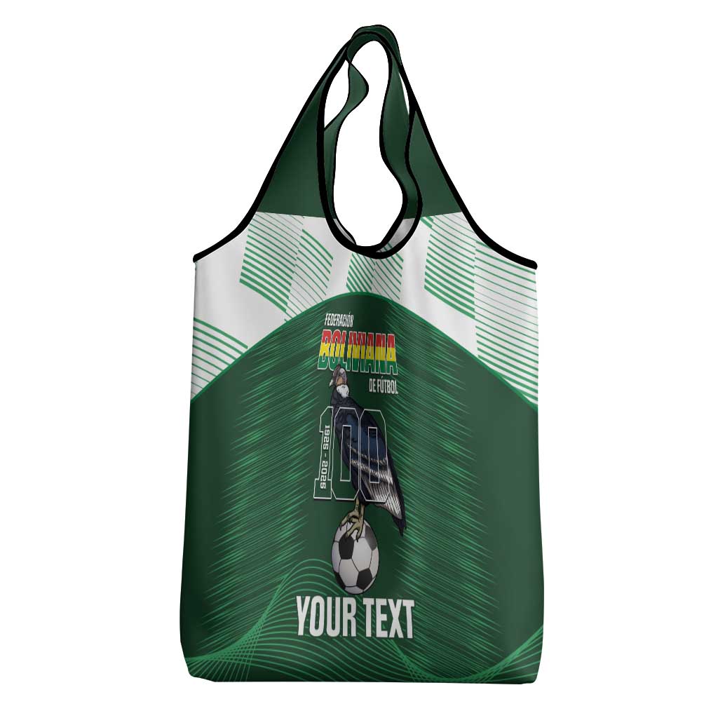Custom Bolivia Football Grocery Bag 100th Anniversary Andean Condor Proud - Wonder Print Shop