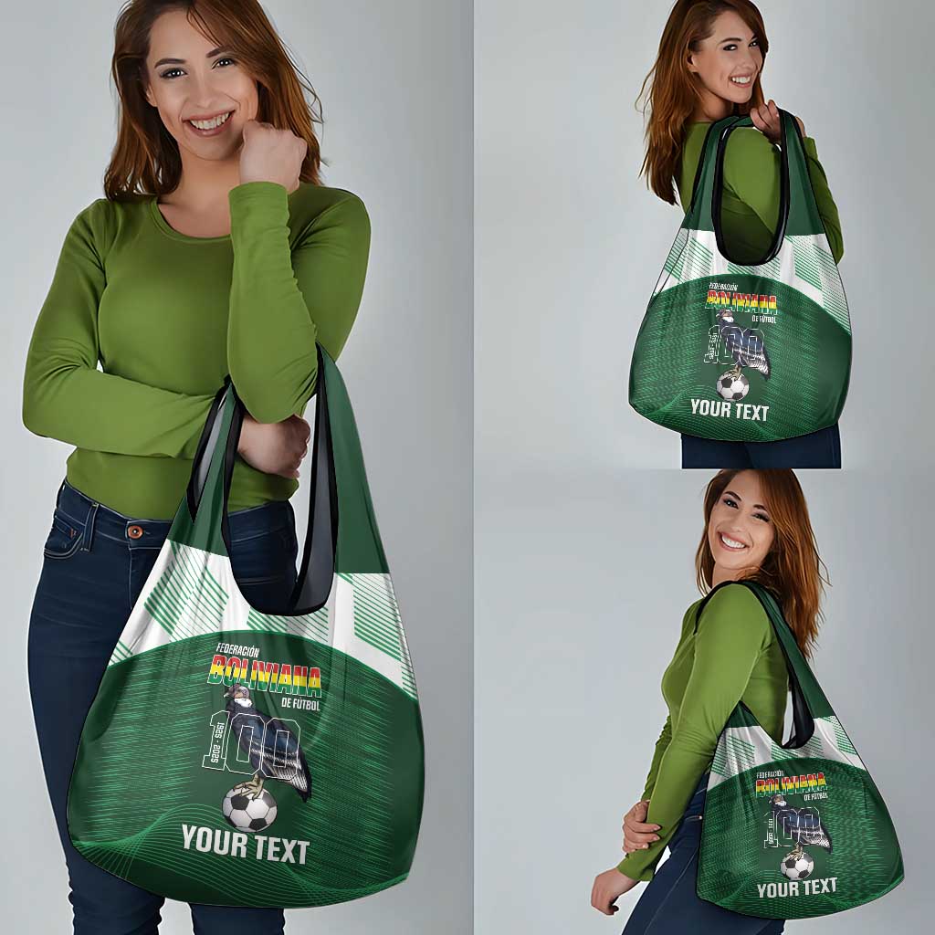 Custom Bolivia Football Grocery Bag 100th Anniversary Andean Condor Proud - Wonder Print Shop