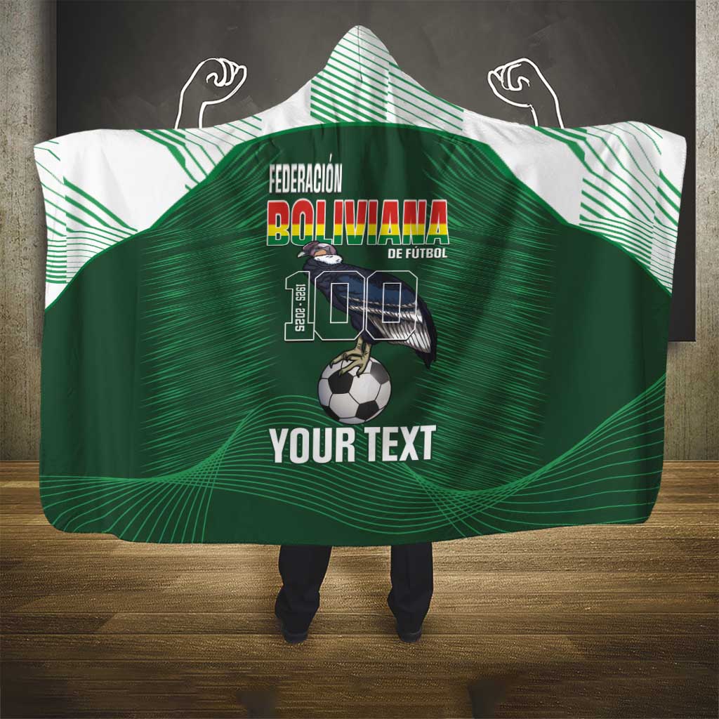 Custom Bolivia Football Hooded Blanket 100th Anniversary Andean Condor Proud - Wonder Print Shop