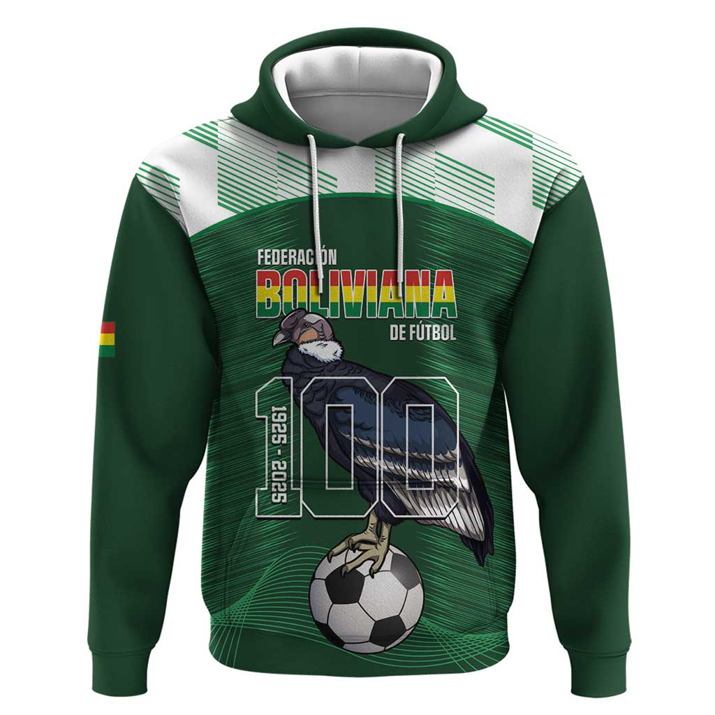 Custom Bolivia Football Hoodie 100th Anniversary Andean Condor Proud - Wonder Print Shop
