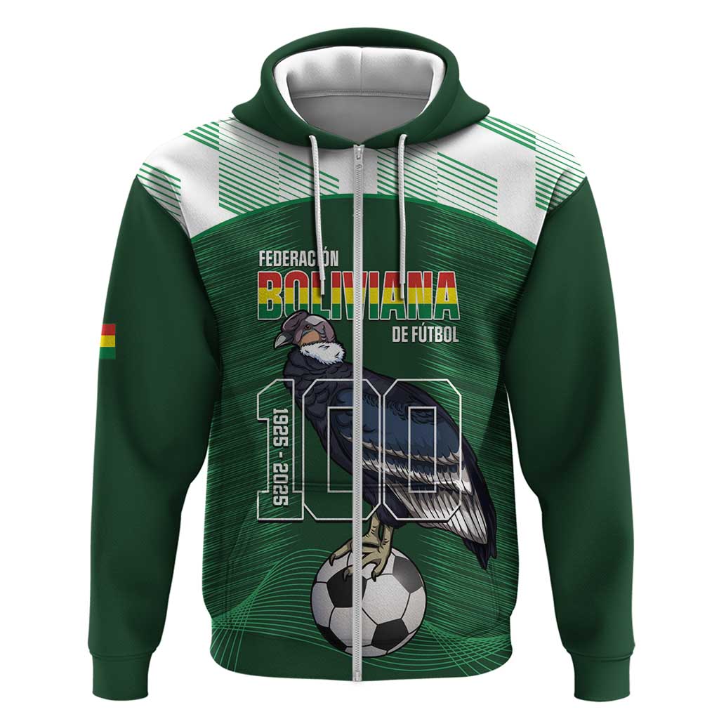 Custom Bolivia Football Hoodie 100th Anniversary Andean Condor Proud - Wonder Print Shop
