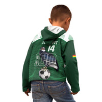 Custom Bolivia Football Kid Hoodie 100th Anniversary Andean Condor Proud - Wonder Print Shop