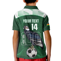 Custom Bolivia Football Kid Polo Shirt 100th Anniversary Andean Condor Proud - Wonder Print Shop