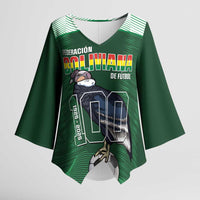 Custom Bolivia Football Kimono Sleeve Blouse 100th Anniversary Andean Condor Proud - Wonder Print Shop