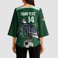 Custom Bolivia Football Kimono Sleeve Blouse 100th Anniversary Andean Condor Proud - Wonder Print Shop