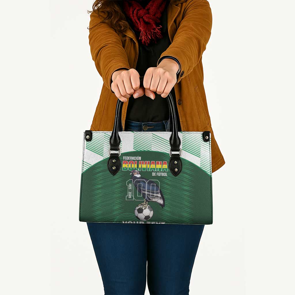 Custom Bolivia Football Leather Bag 100th Anniversary Andean Condor Proud - Wonder Print Shop