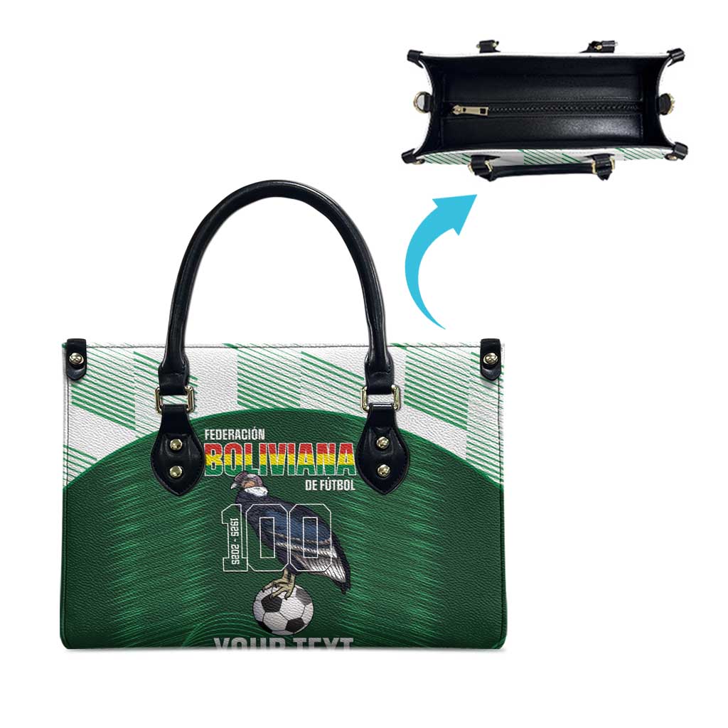 Custom Bolivia Football Leather Bag 100th Anniversary Andean Condor Proud - Wonder Print Shop