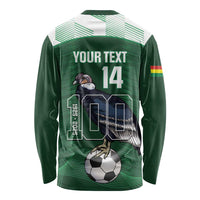 Custom Bolivia Football Long Sleeve Shirt 100th Anniversary Andean Condor Proud - Wonder Print Shop