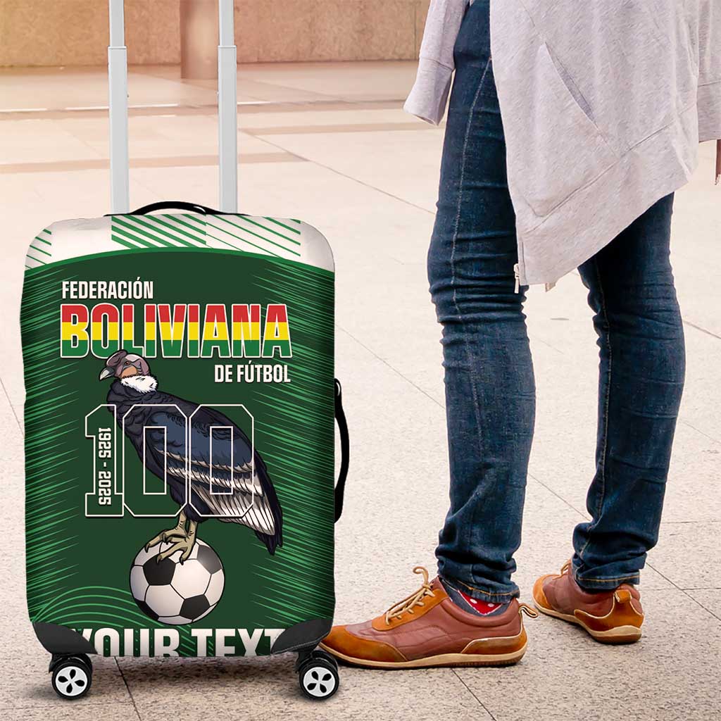 Custom Bolivia Football Luggage Cover 100th Anniversary Andean Condor Proud - Wonder Print Shop