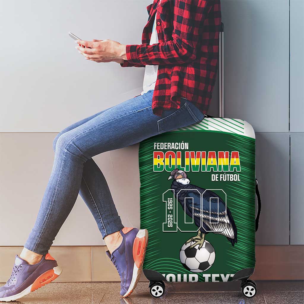 Custom Bolivia Football Luggage Cover 100th Anniversary Andean Condor Proud - Wonder Print Shop
