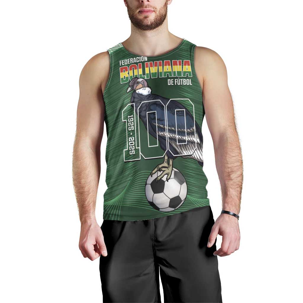 Custom Bolivia Football Men Tank Top 100th Anniversary Andean Condor Proud - Wonder Print Shop