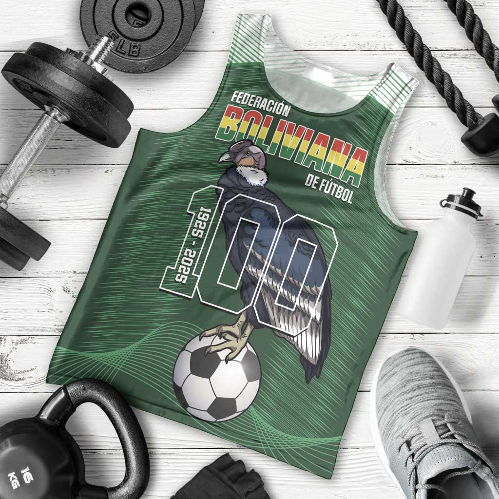 Custom Bolivia Football Men Tank Top 100th Anniversary Andean Condor Proud - Wonder Print Shop
