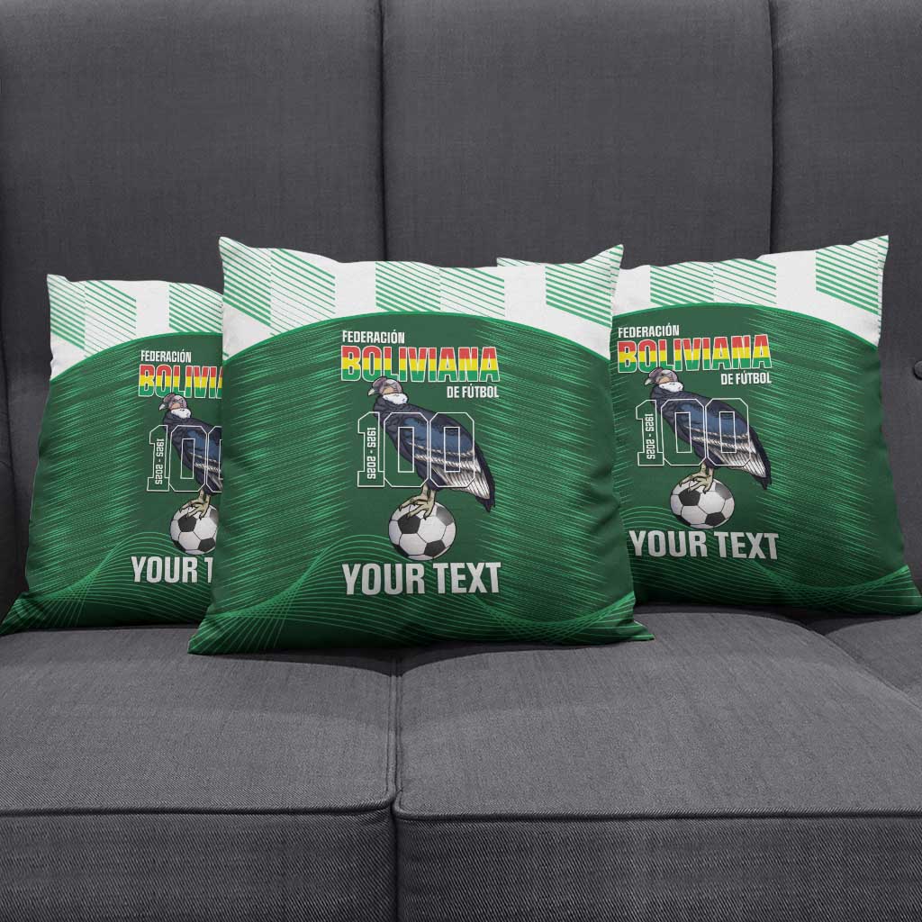 Custom Bolivia Football Pillow Cover 100th Anniversary Andean Condor Proud - Wonder Print Shop