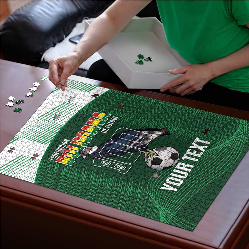 Custom Bolivia Football Puzzle 100th Anniversary Andean Condor Proud - Wonder Print Shop