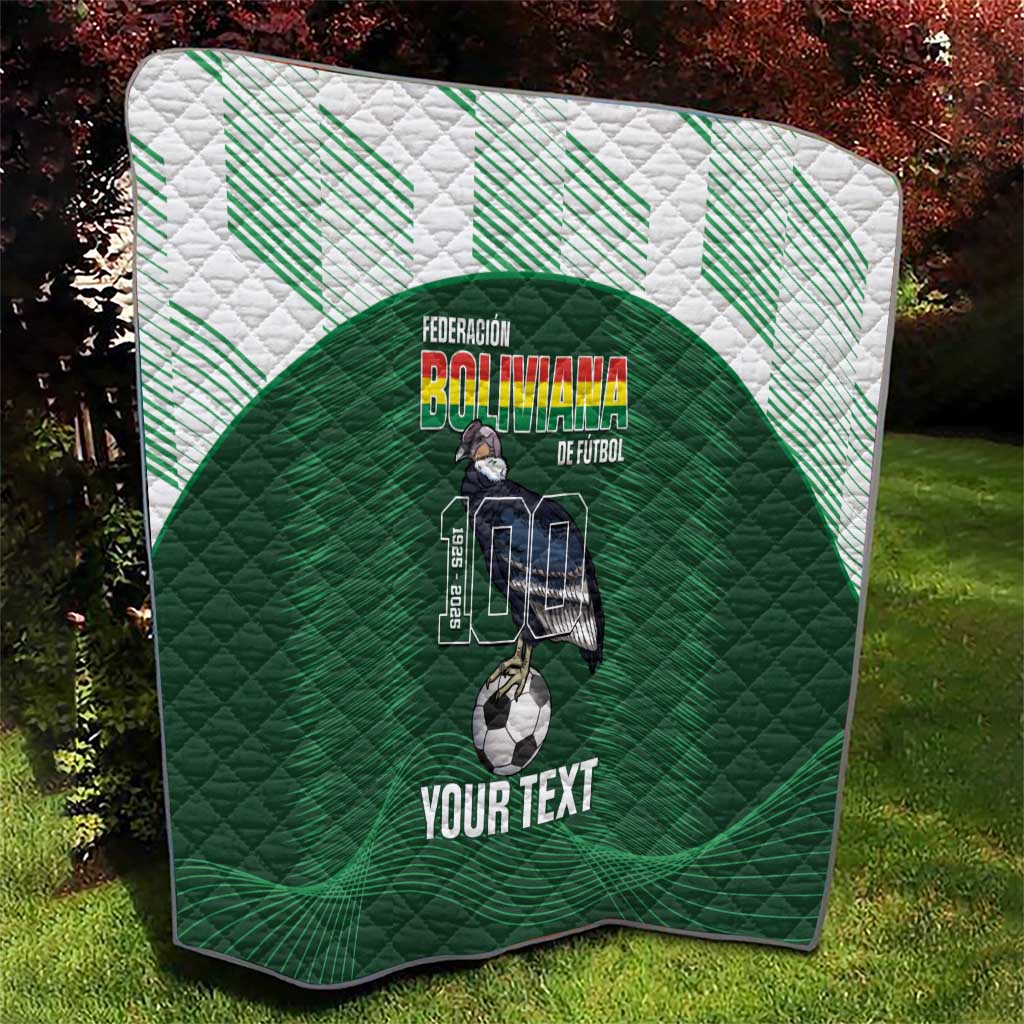 Custom Bolivia Football Quilt 100th Anniversary Andean Condor Proud - Wonder Print Shop