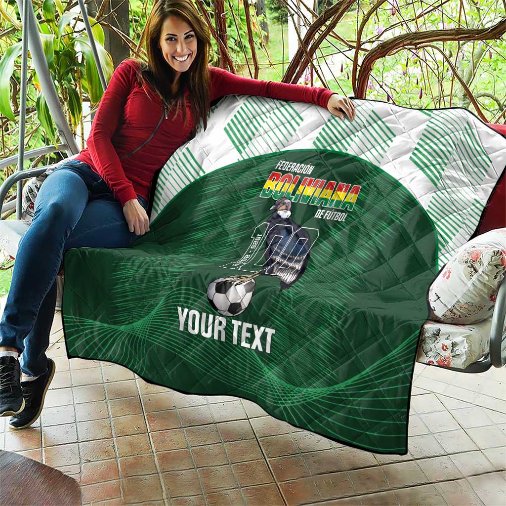 Custom Bolivia Football Quilt 100th Anniversary Andean Condor Proud - Wonder Print Shop