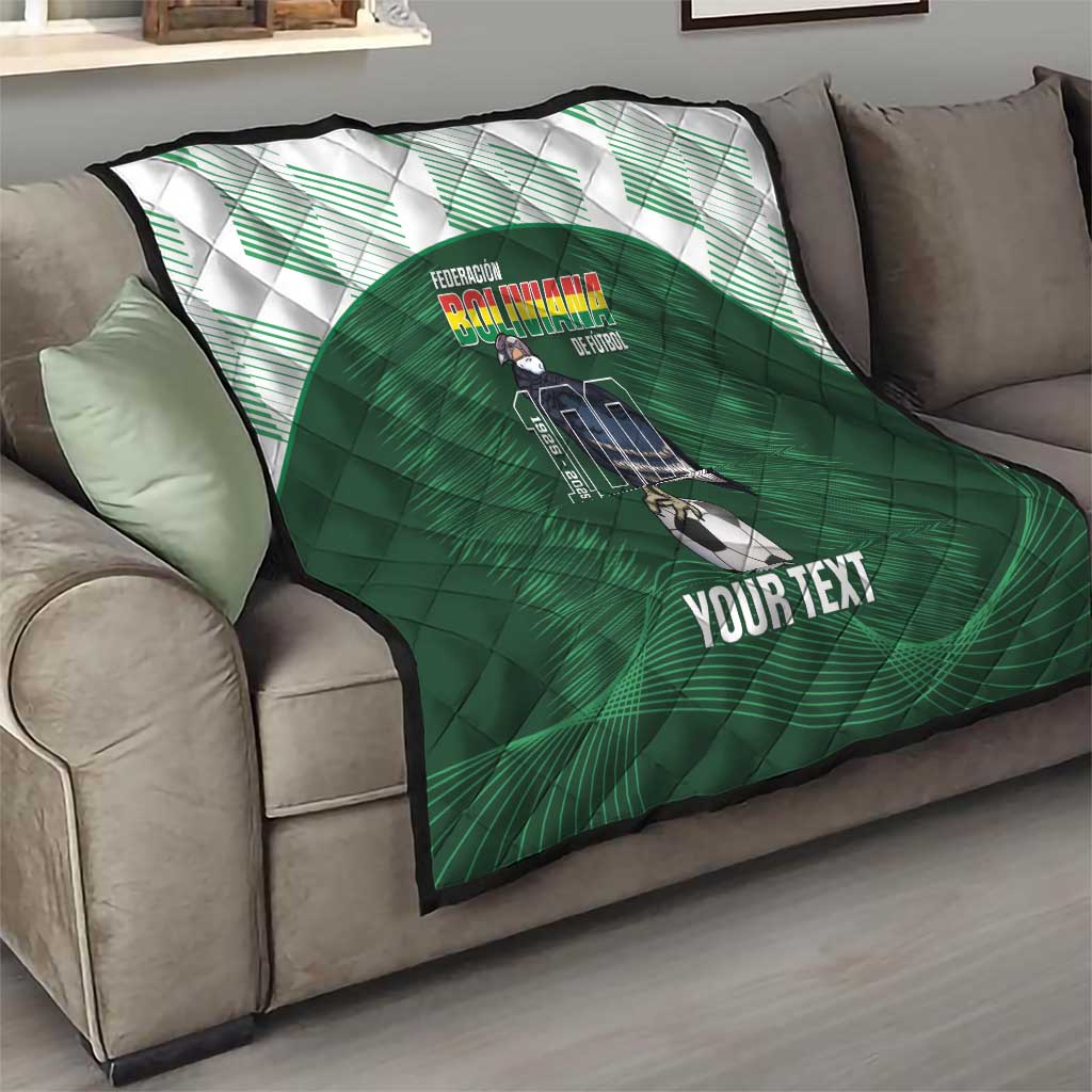 Custom Bolivia Football Quilt 100th Anniversary Andean Condor Proud - Wonder Print Shop