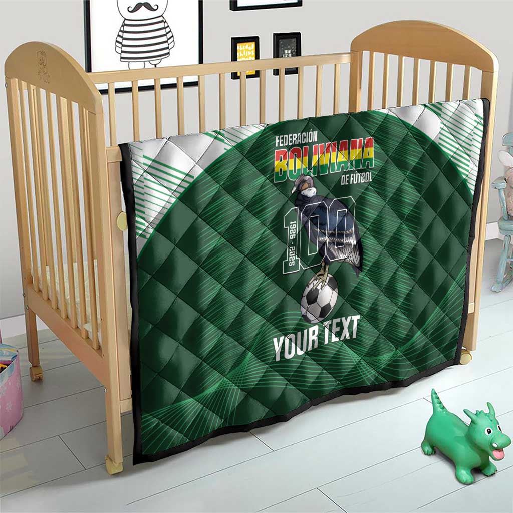 Custom Bolivia Football Quilt 100th Anniversary Andean Condor Proud - Wonder Print Shop