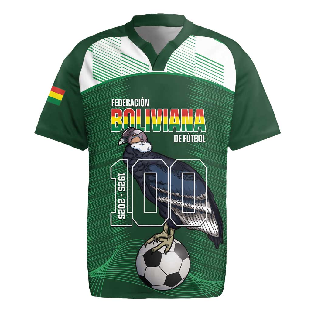 Custom Bolivia Football Rugby Jersey 100th Anniversary Andean Condor Proud - Wonder Print Shop