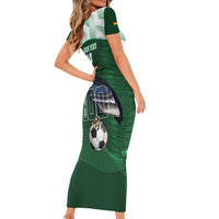Custom Bolivia Football Short Sleeve Bodycon Dress 100th Anniversary Andean Condor Proud - Wonder Print Shop