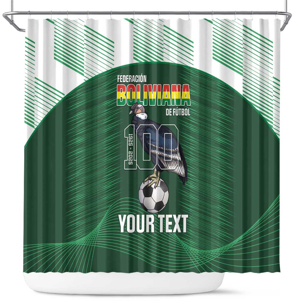 Custom Bolivia Football Shower Curtain 100th Anniversary Andean Condor Proud - Wonder Print Shop