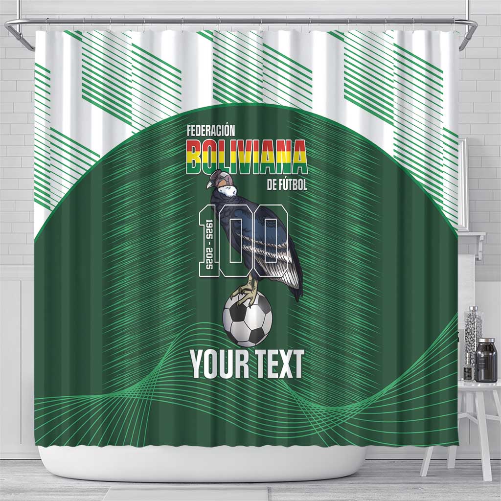 Custom Bolivia Football Shower Curtain 100th Anniversary Andean Condor Proud - Wonder Print Shop