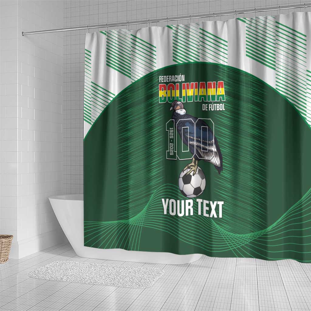 Custom Bolivia Football Shower Curtain 100th Anniversary Andean Condor Proud - Wonder Print Shop
