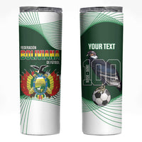 Custom Bolivia Football Skinny Tumbler 100th Anniversary Andean Condor Proud - Wonder Print Shop