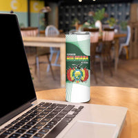 Custom Bolivia Football Skinny Tumbler 100th Anniversary Andean Condor Proud - Wonder Print Shop