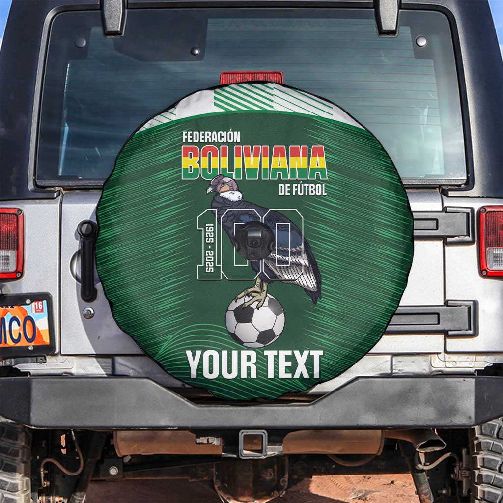Custom Bolivia Football Spare Tire Cover 100th Anniversary Andean Condor Proud - Wonder Print Shop