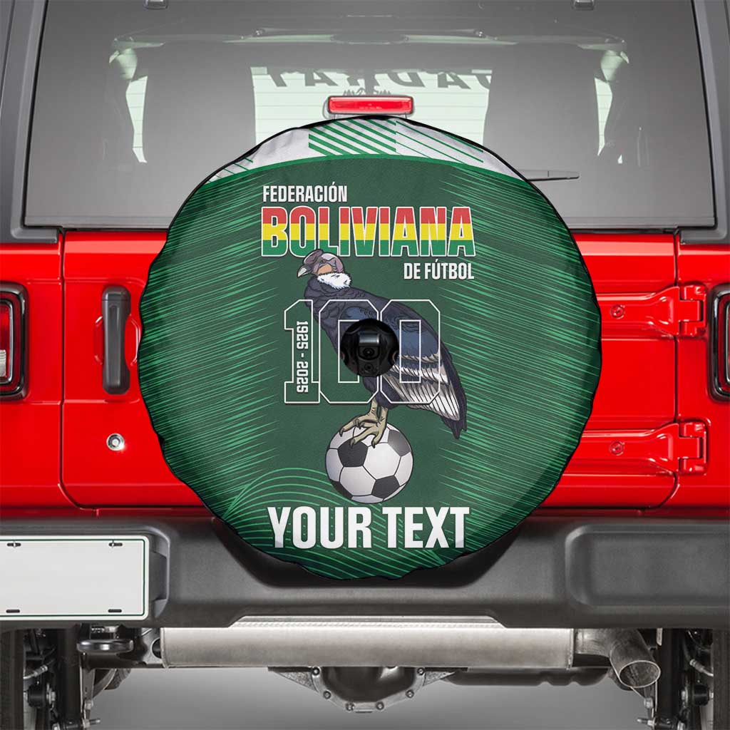 Custom Bolivia Football Spare Tire Cover 100th Anniversary Andean Condor Proud - Wonder Print Shop