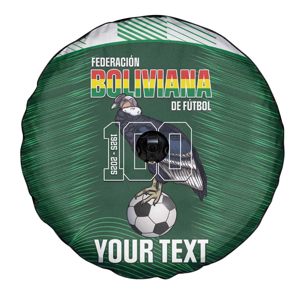 Custom Bolivia Football Spare Tire Cover 100th Anniversary Andean Condor Proud - Wonder Print Shop